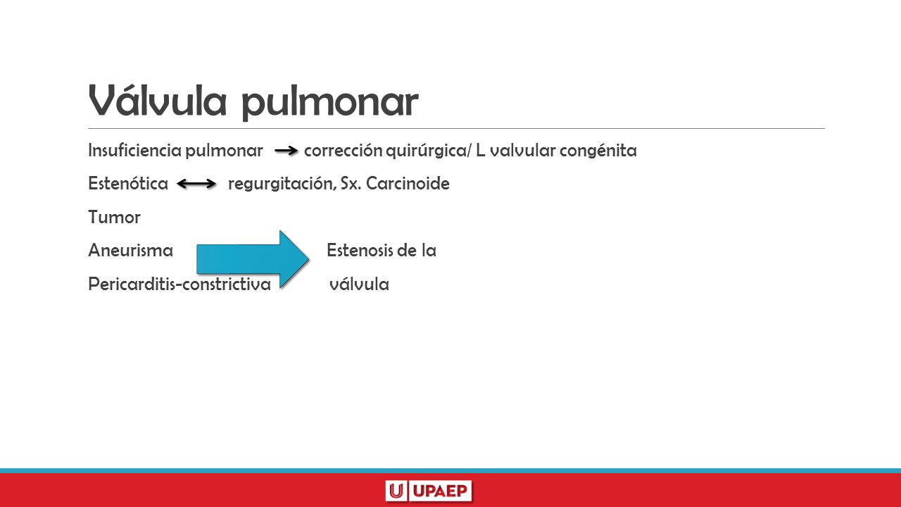 Válvula pulmonar Insuficiencia pulmonar corrección quirúrgica/ L valvular congénita. Estenótica regurgitación, Sx. Carcinoide.
