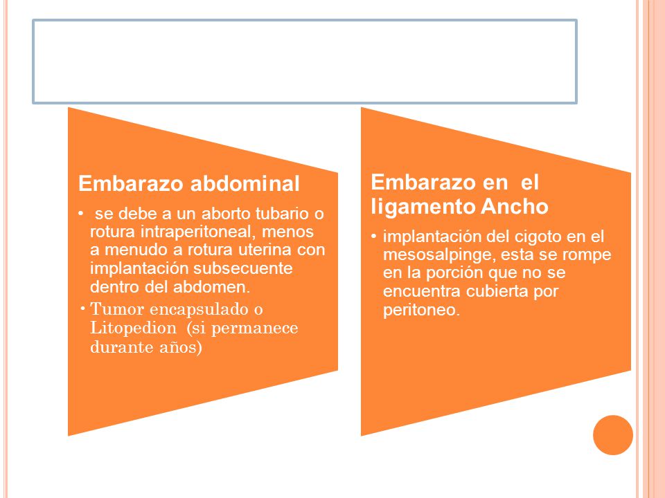 Emb. Abdominal se puede absorber o calcificarse como litopedion