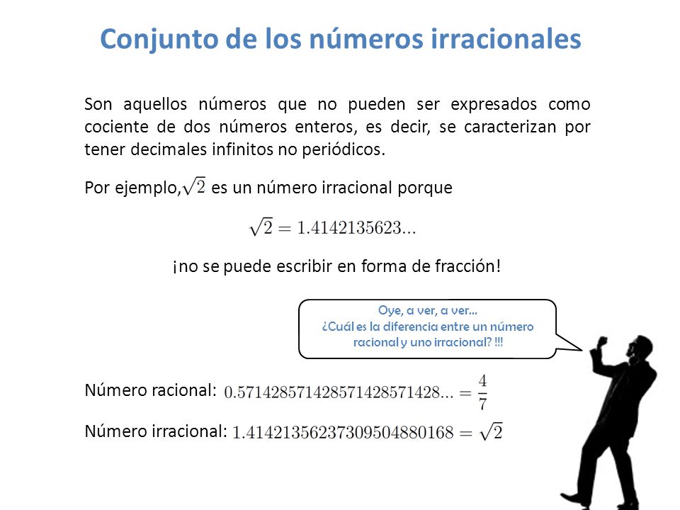 Conjunto de los números irracionales