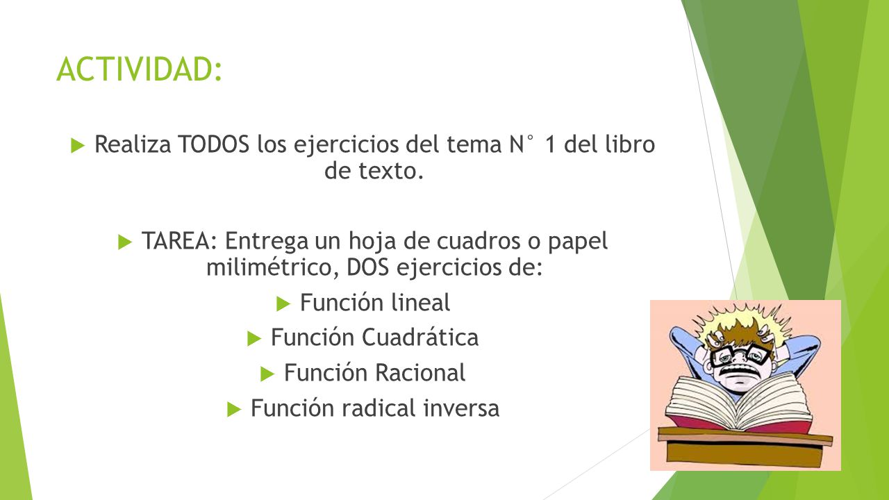 ACTIVIDAD: Realiza TODOS los ejercicios del tema N° 1 del libro de texto.