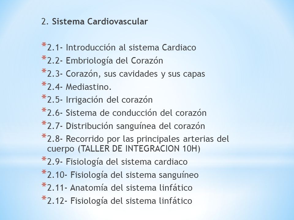 2. Sistema Cardiovascular