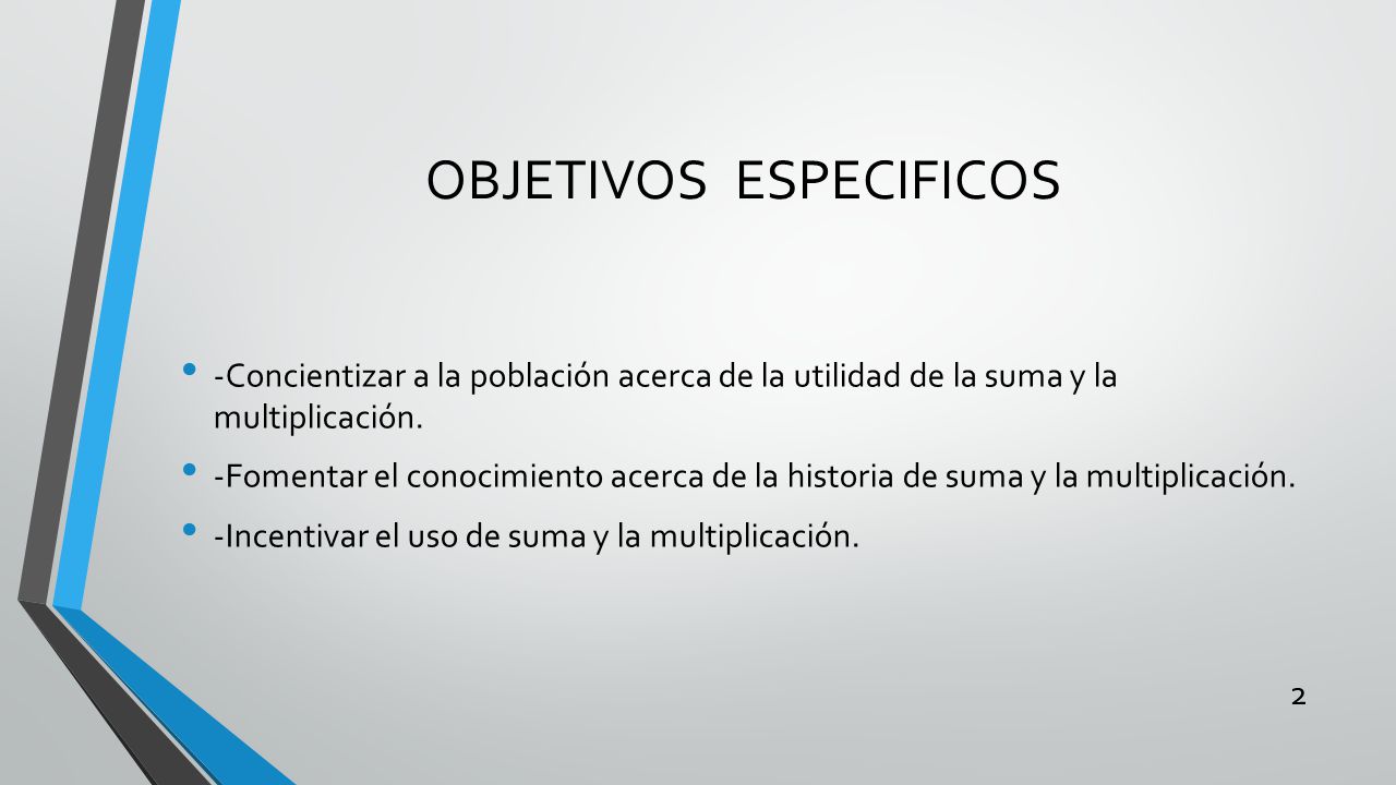 OBJETIVOS ESPECIFICOS