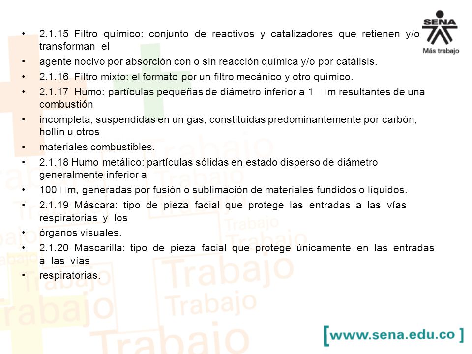 Filtro químico: conjunto de reactivos y catalizadores que retienen y/o transforman el