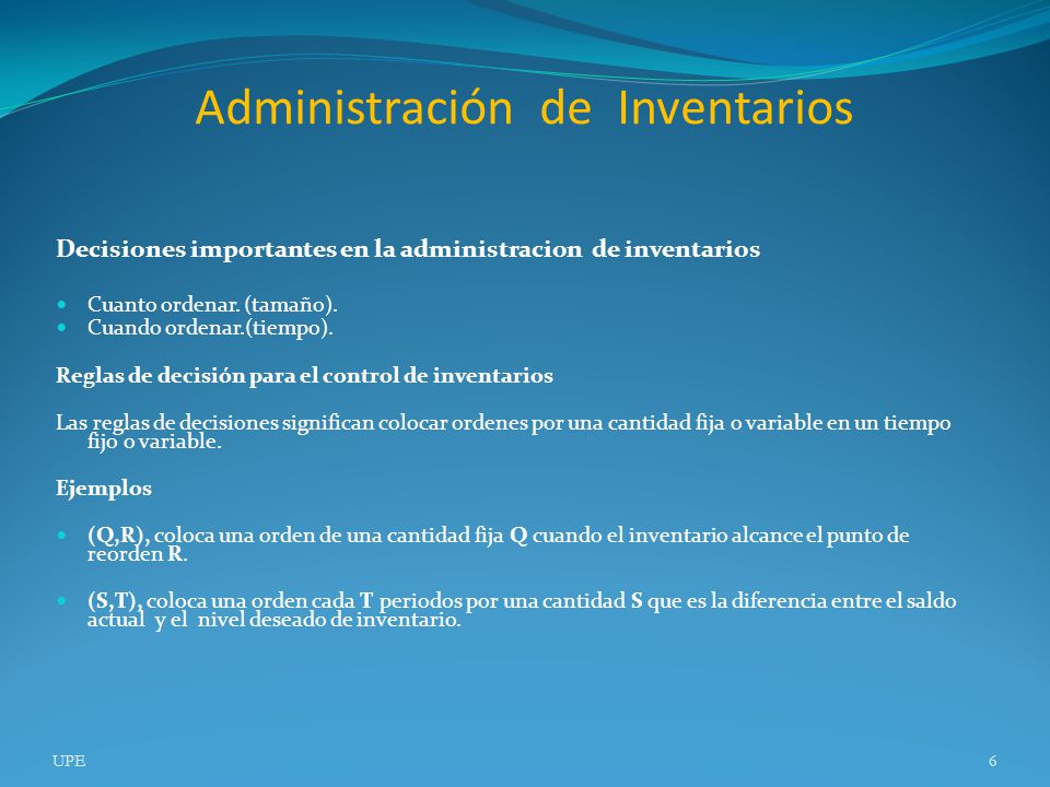 Administración de Inventarios