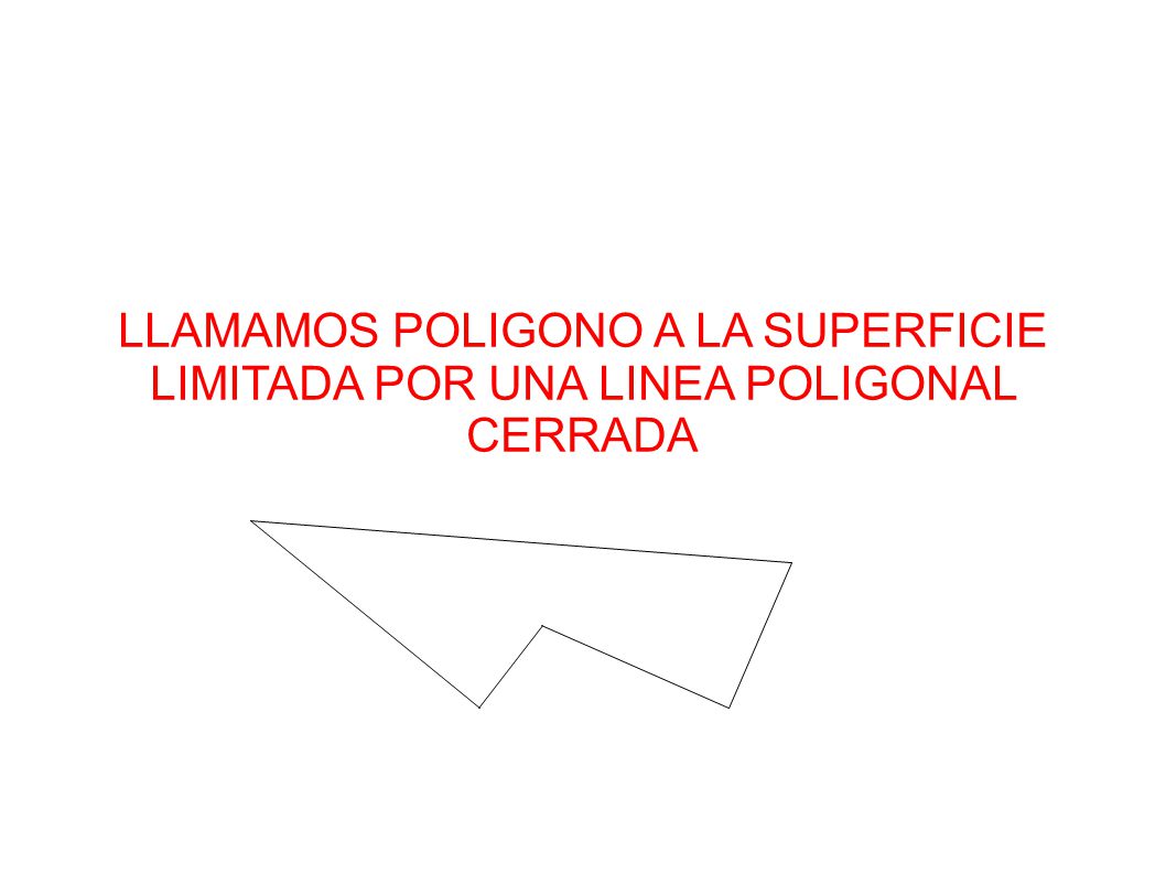 LLAMAMOS POLIGONO A LA SUPERFICIE LIMITADA POR UNA LINEA POLIGONAL CERRADA
