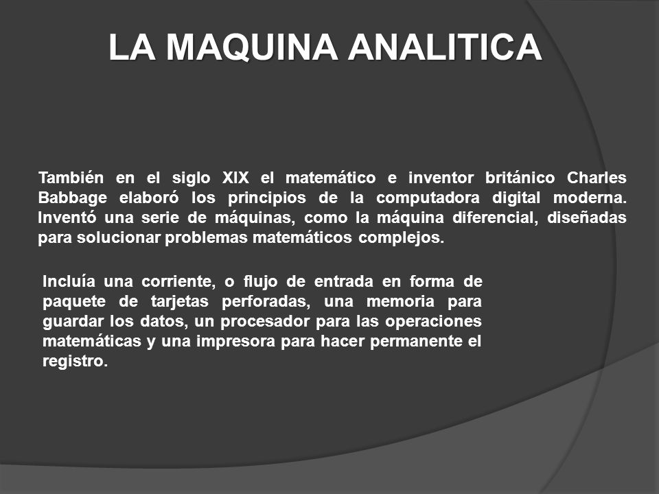 LA MAQUINA ANALITICA