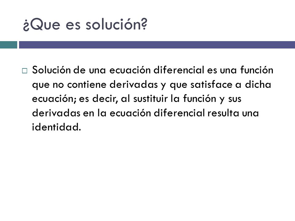 ¿Que es solución