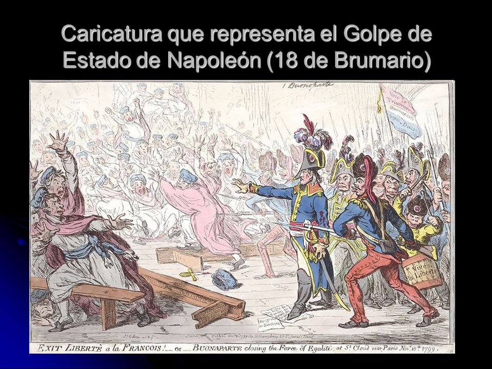 Caricatura que representa el Golpe de Estado de Napoleón (18 de Brumario)