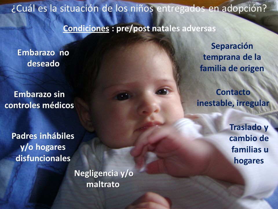 ¿Cuál es la situación de los niños entregados en adopción