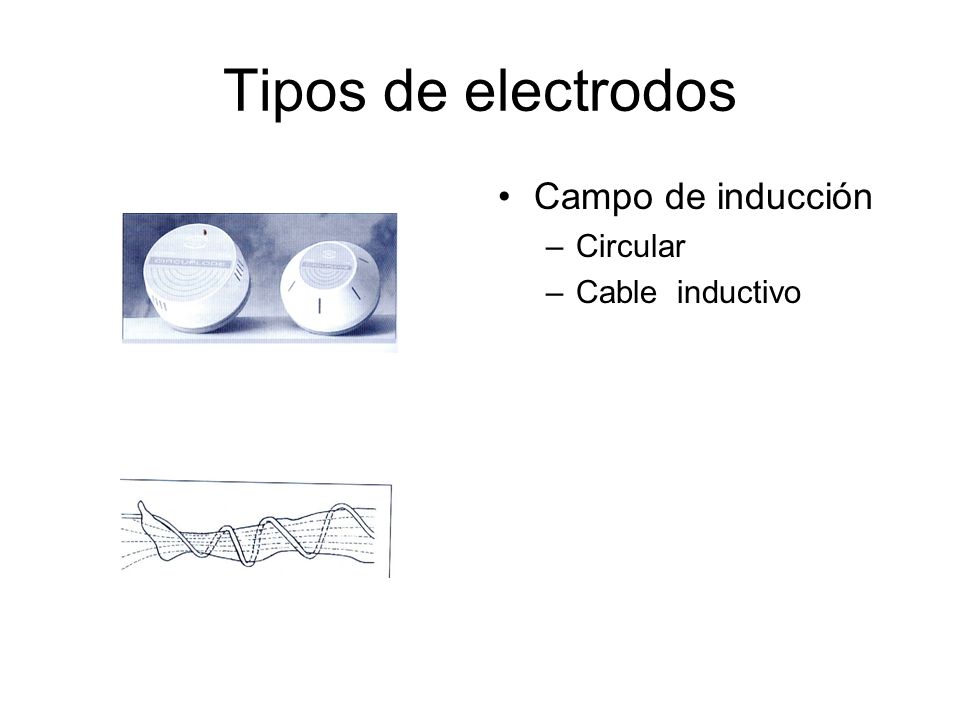 Tipos de electrodos Campo de inducción Circular Cable inductivo