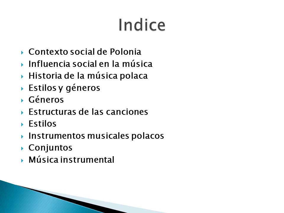 Indice Contexto social de Polonia Influencia social en la música