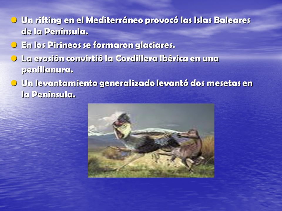 Un rifting en el Mediterráneo provocó las Islas Baleares de la Península.