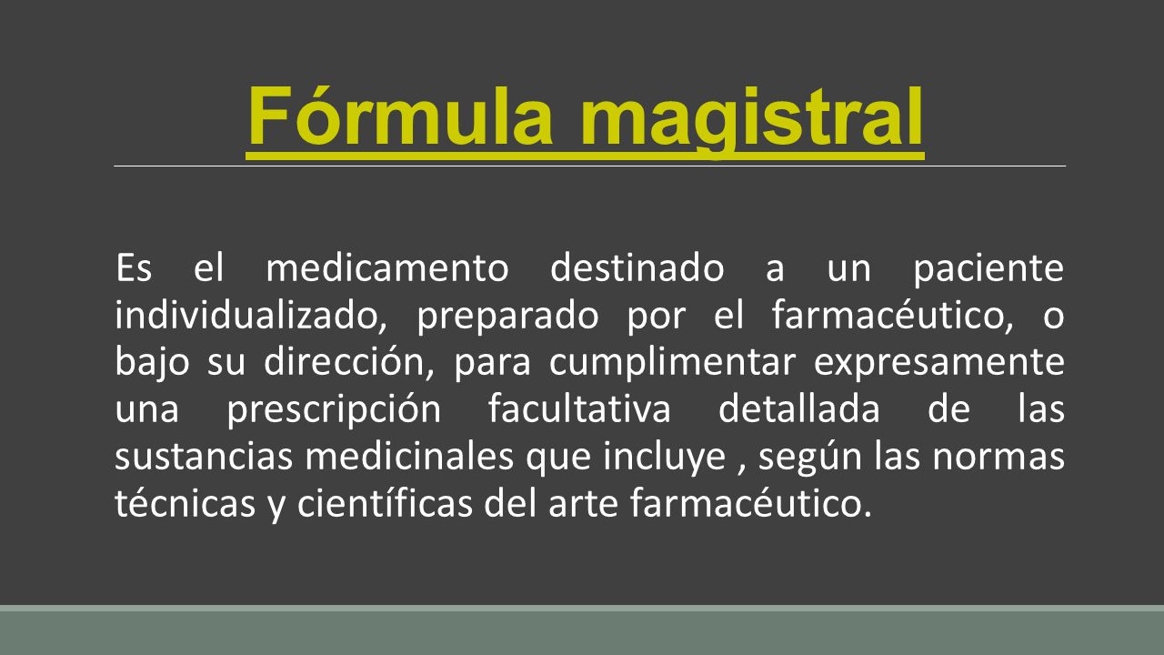 Fórmula magistral