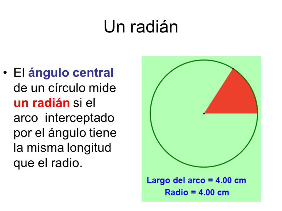 Radianes y Aplicaciones de la Trigonometría - ppt descargar