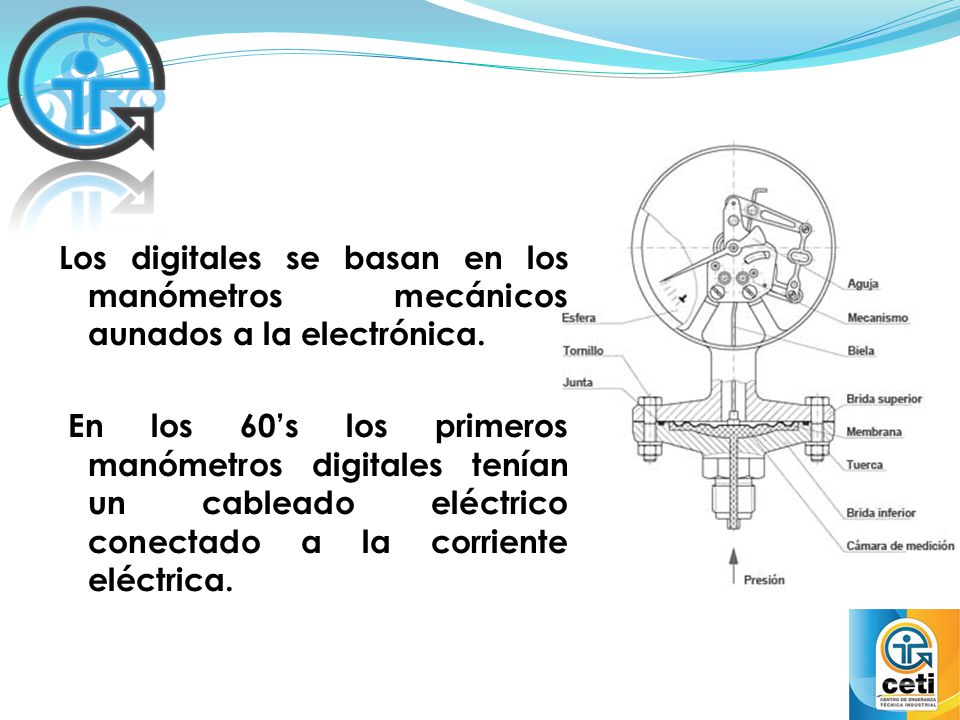 Los digitales se basan en los manómetros mecánicos aunados a la electrónica.