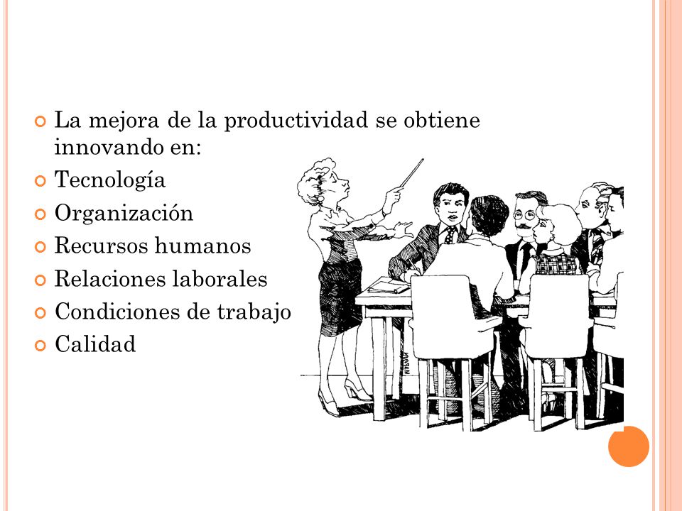 La mejora de la productividad se obtiene innovando en: