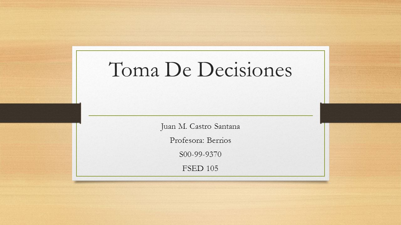 Juan M. Castro Santana Profesora: Berrios S FSED 105