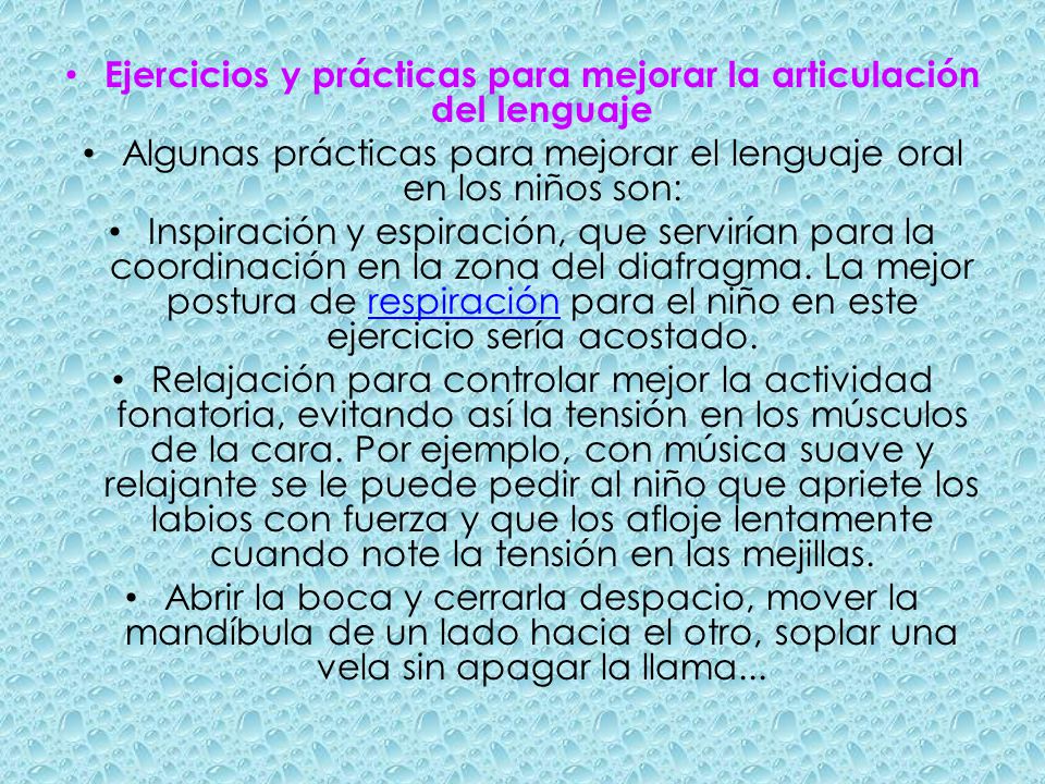 Ejercicios y prácticas para mejorar la articulación del lenguaje
