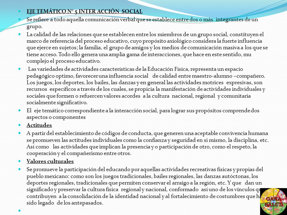 EJE TEMÁTICO N° 5 INTER ACCIÓN SOCIAL