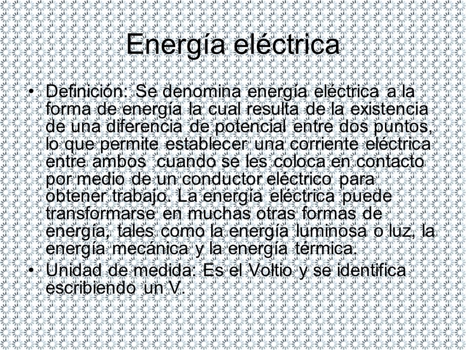 Energía eléctrica