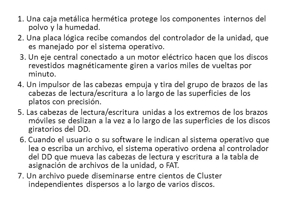 1. Una caja metálica hermética protege los componentes internos del polvo y la humedad.