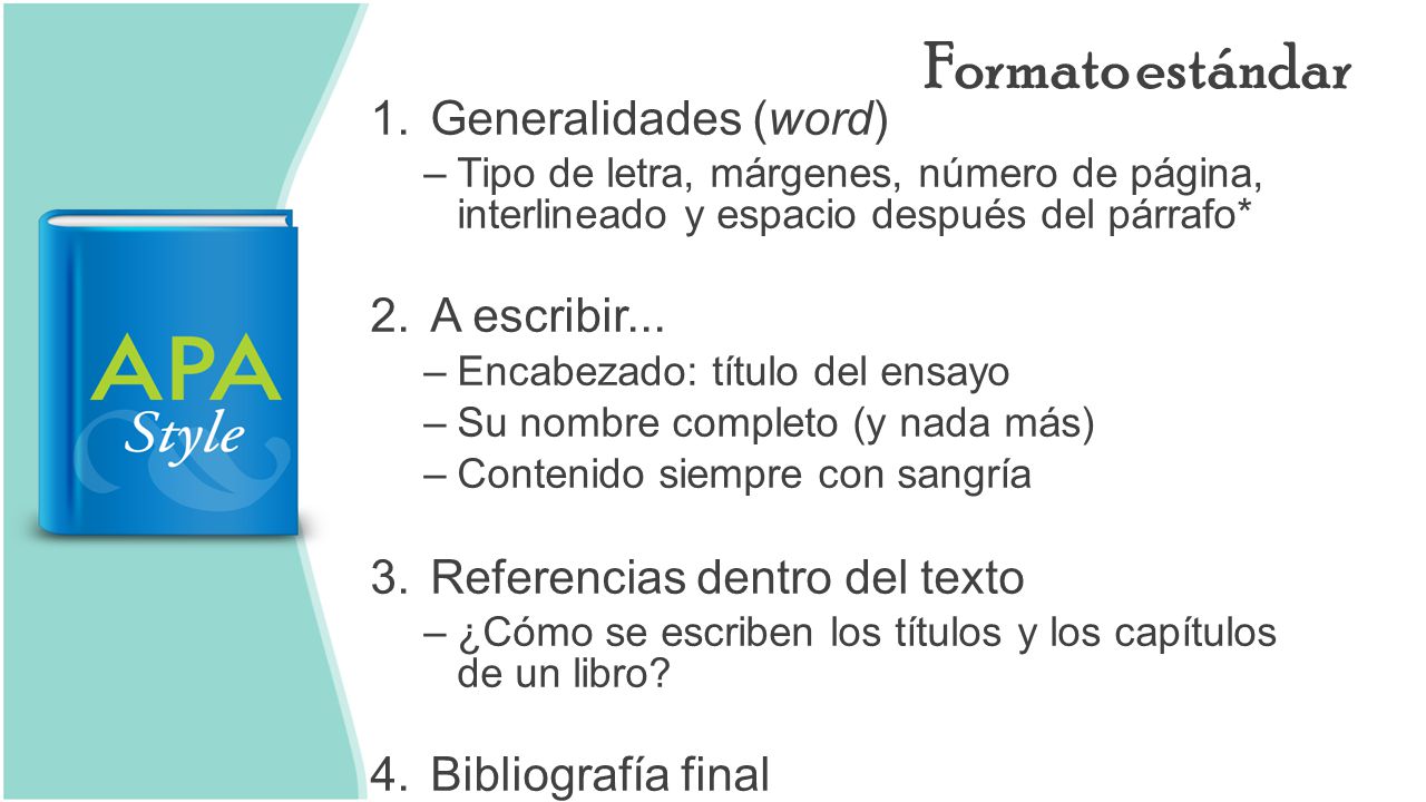 Formato estándar Generalidades (word) A escribir...