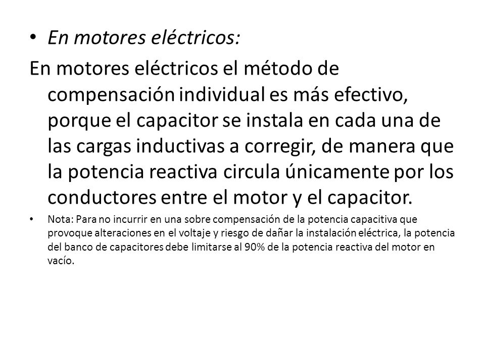 En motores eléctricos: