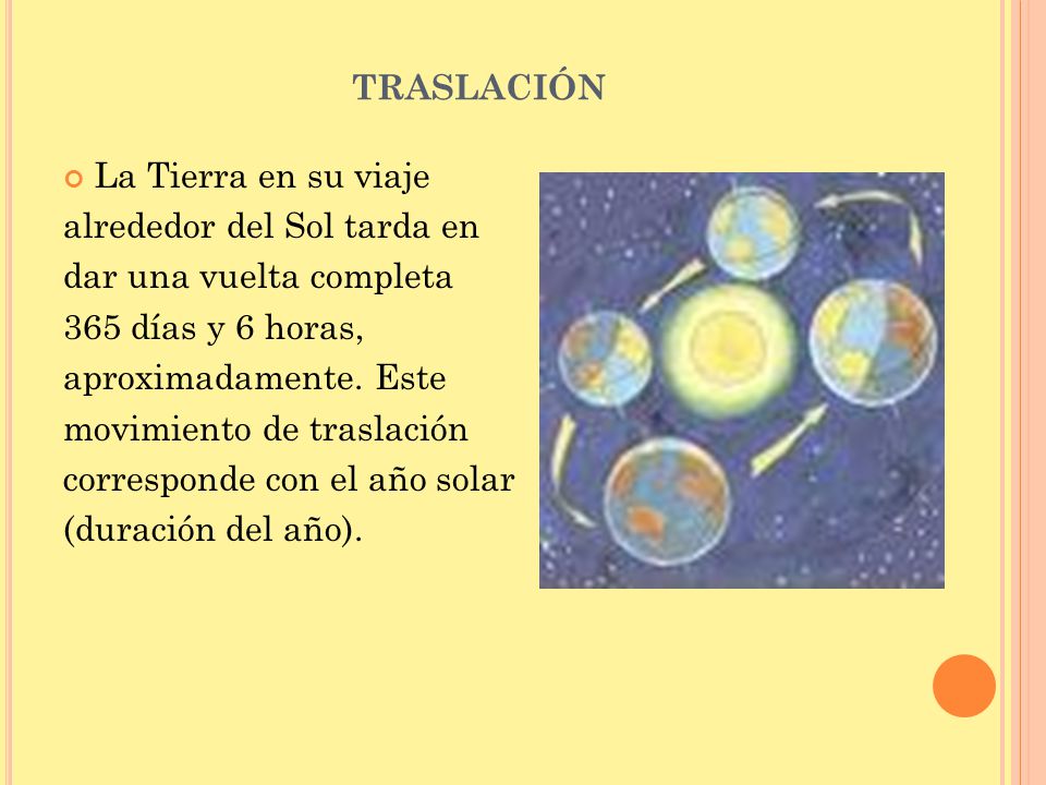 traslación La Tierra en su viaje alrededor del Sol tarda en