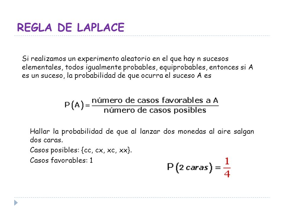 REGLA DE LAPLACE