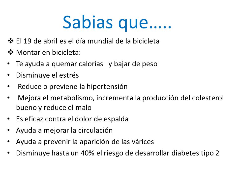 Sabias que….. El 19 de abril es el día mundial de la bicicleta