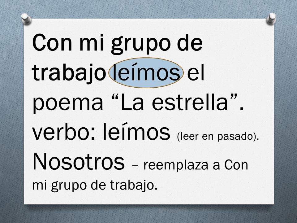 Con mi grupo de trabajo leímos el poema La estrella