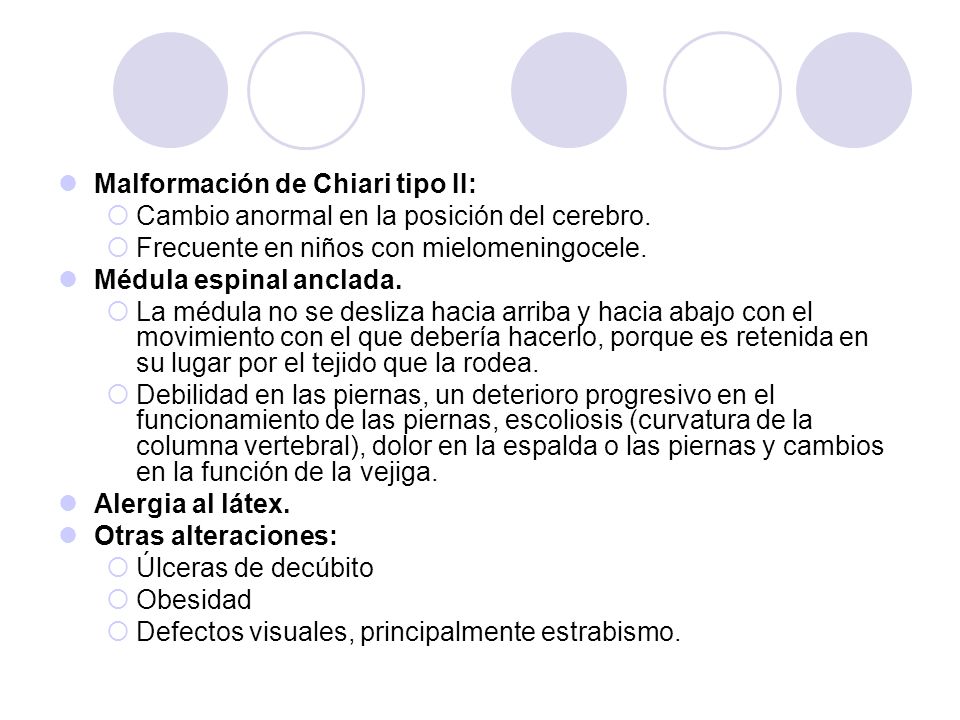 Malformación de Chiari tipo II: