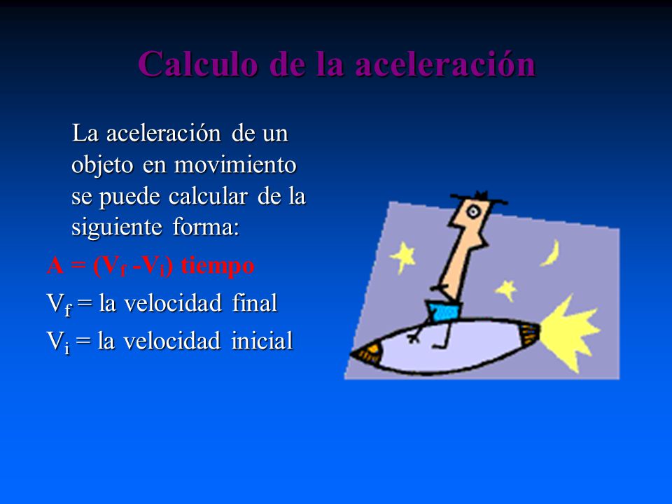 Calculo de la aceleración