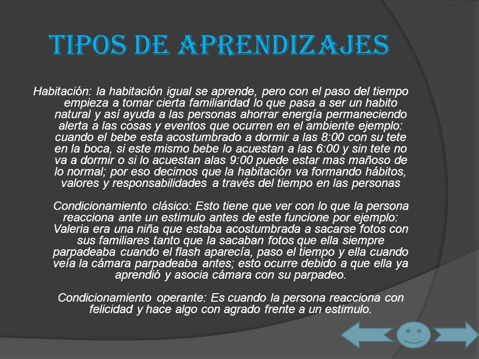 Tipos de Aprendizajes