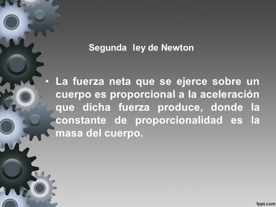 Segunda ley de Newton