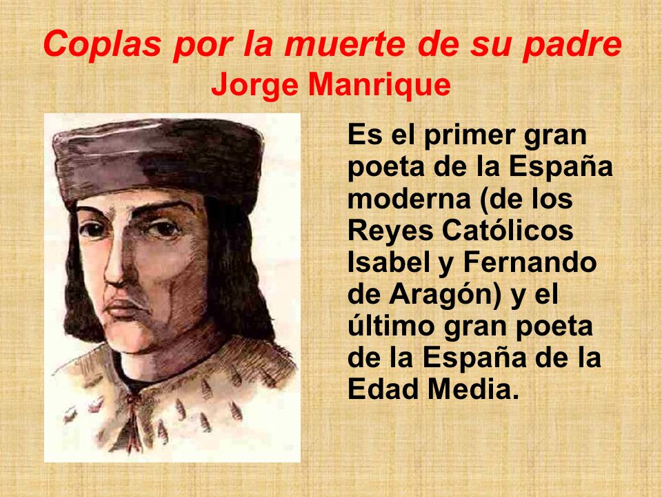 Coplas por la muerte de su padre Jorge Manrique