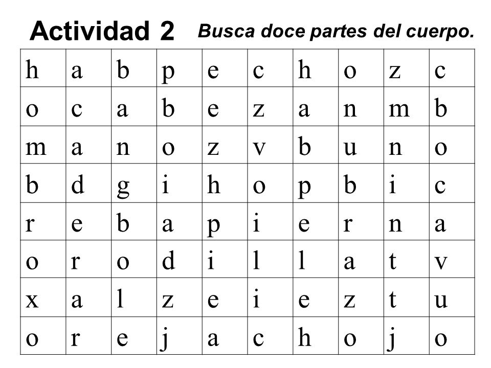Actividad 2 h a b p e c o z n m v u d g i r l t x j