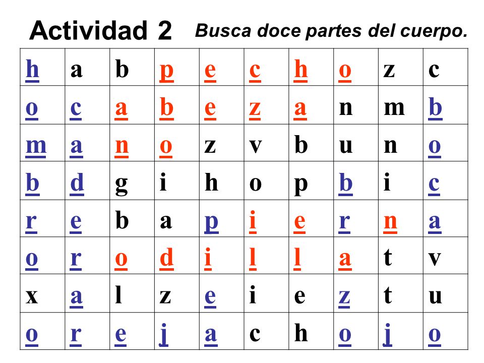 Actividad 2 h a b p e c o z n m v u d g i r l t x j