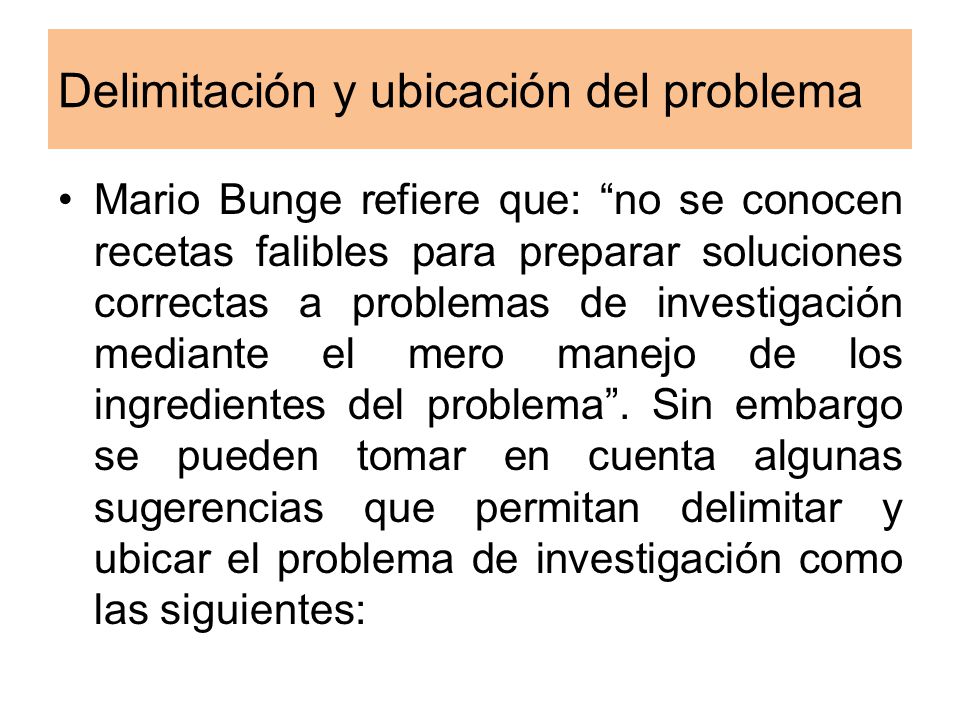 Delimitación y ubicación del problema