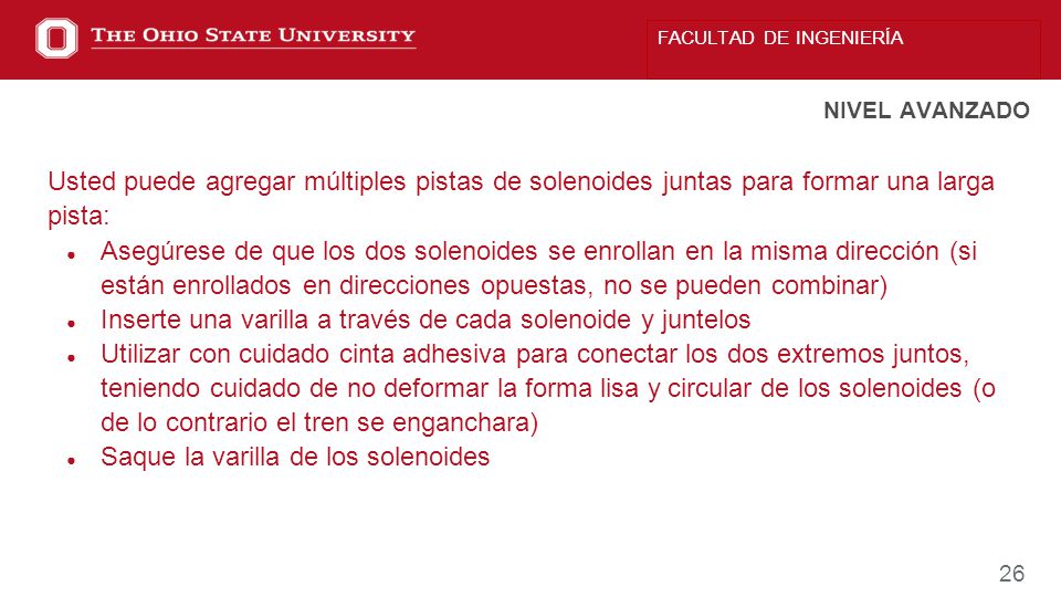 Inserte una varilla a través de cada solenoide y juntelos