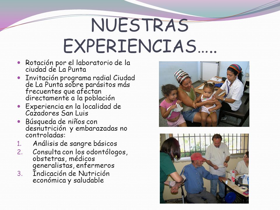NUESTRAS EXPERIENCIAS…..