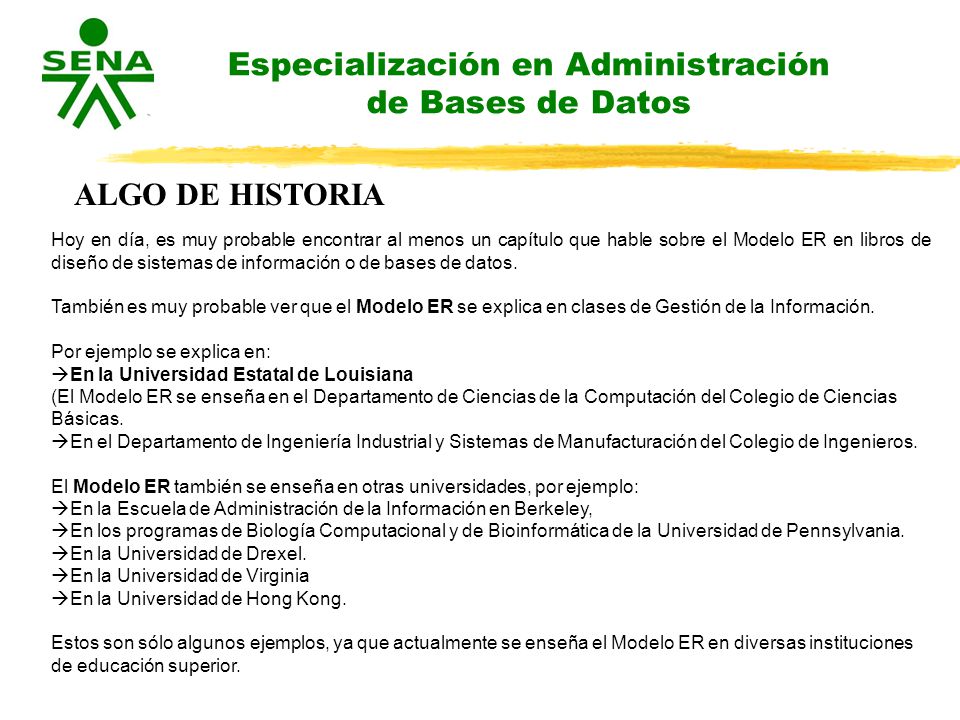Especialización en Administración de Bases de Datos