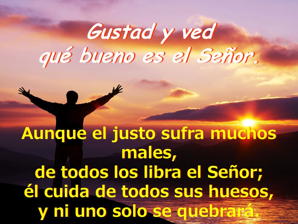 Gustad y ved qué bueno es el Señor.