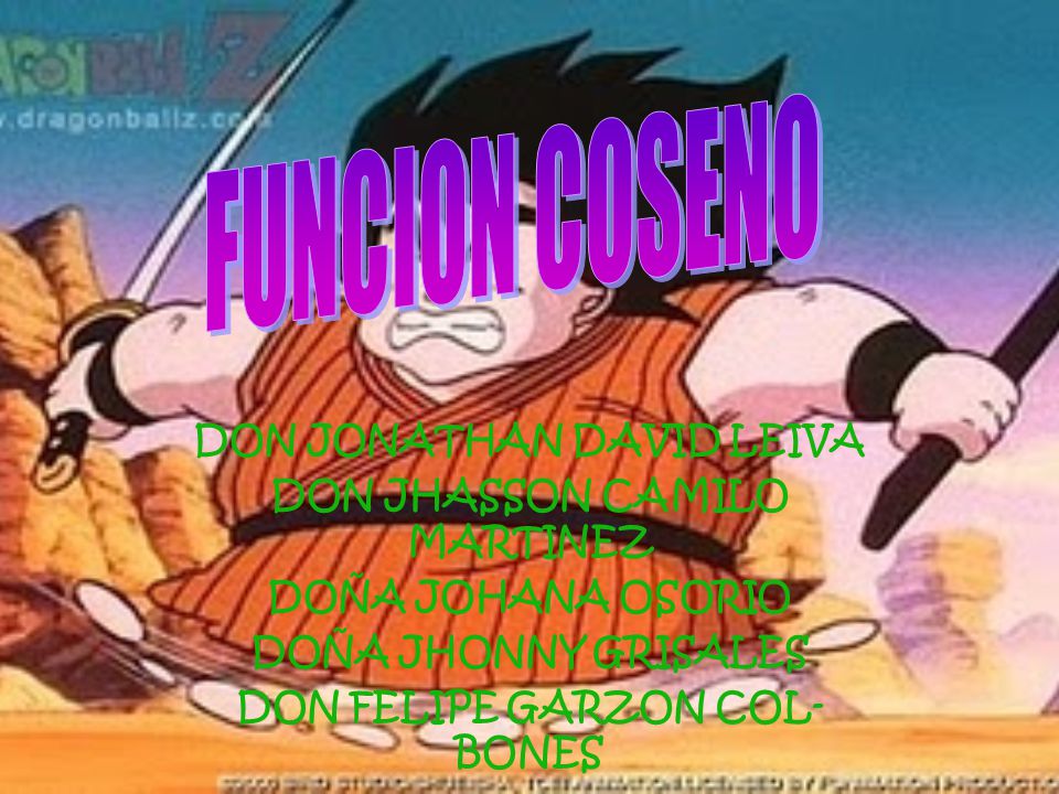 FUNCION COSENO DON JONATHAN DAVID LEIVA DON JHASSON CAMILO MARTINEZ
