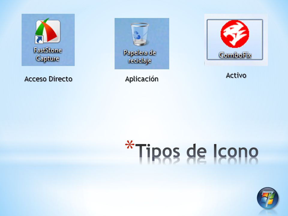 Activo Acceso Directo Aplicación Tipos de Icono
