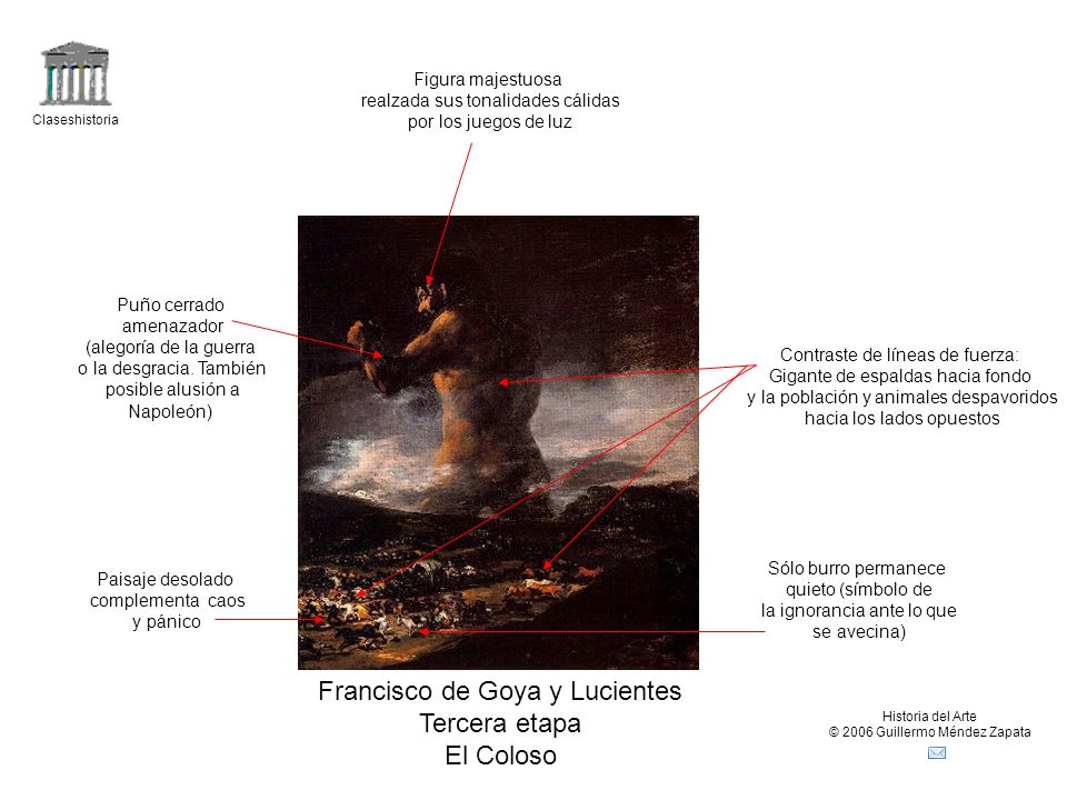 Francisco de Goya y Lucientes Tercera etapa El Coloso