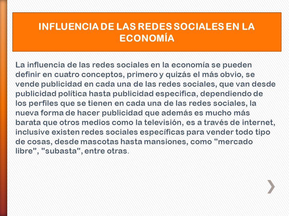 INFLUENCIA DE LAS REDES SOCIALES EN LA ECONOMÍA