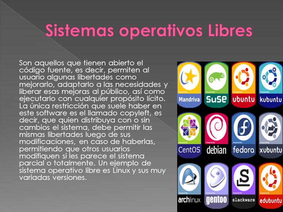 Sistemas operativos Libres