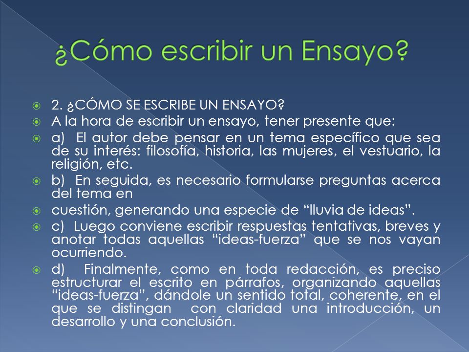 Cómo realizar un ensayo? - ppt descargar