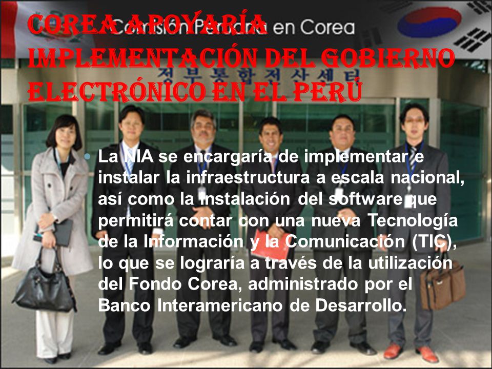 Corea apoyaría implementación del Gobierno Electrónico en el Perú